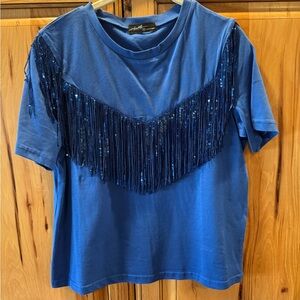 Sparkle & Shine Blue Fringe Tee